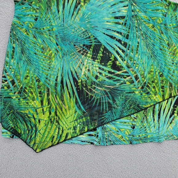 Catherines Monterey Mesh Tank Shirt Plus Size 1XW Petite Tropical Green - Picture 4 of 10